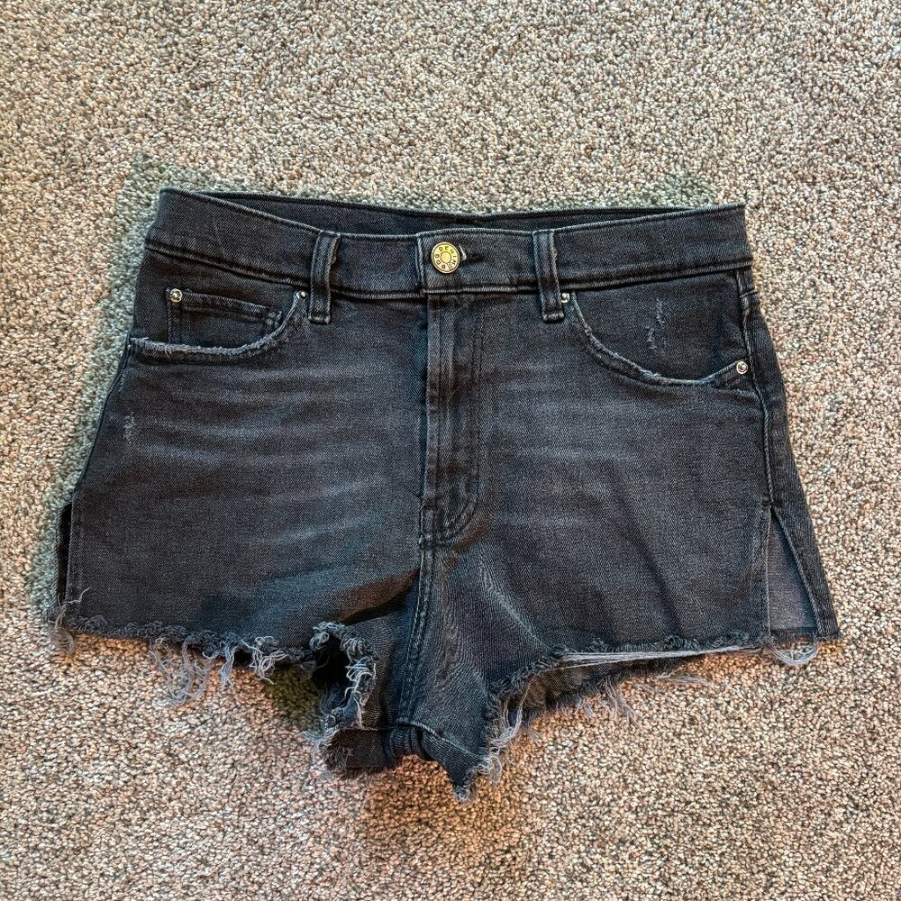 BDG Urban Outfitters Super Short Black Denim Shorts